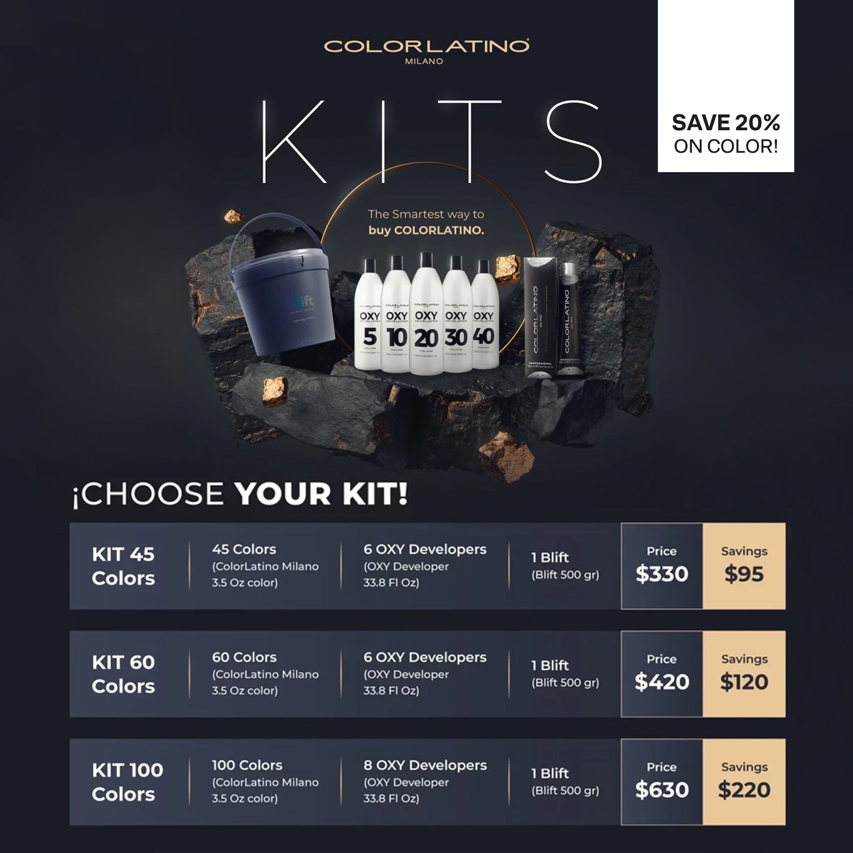 Color Bar Kit Color Latino Kits – Oobalie Pro