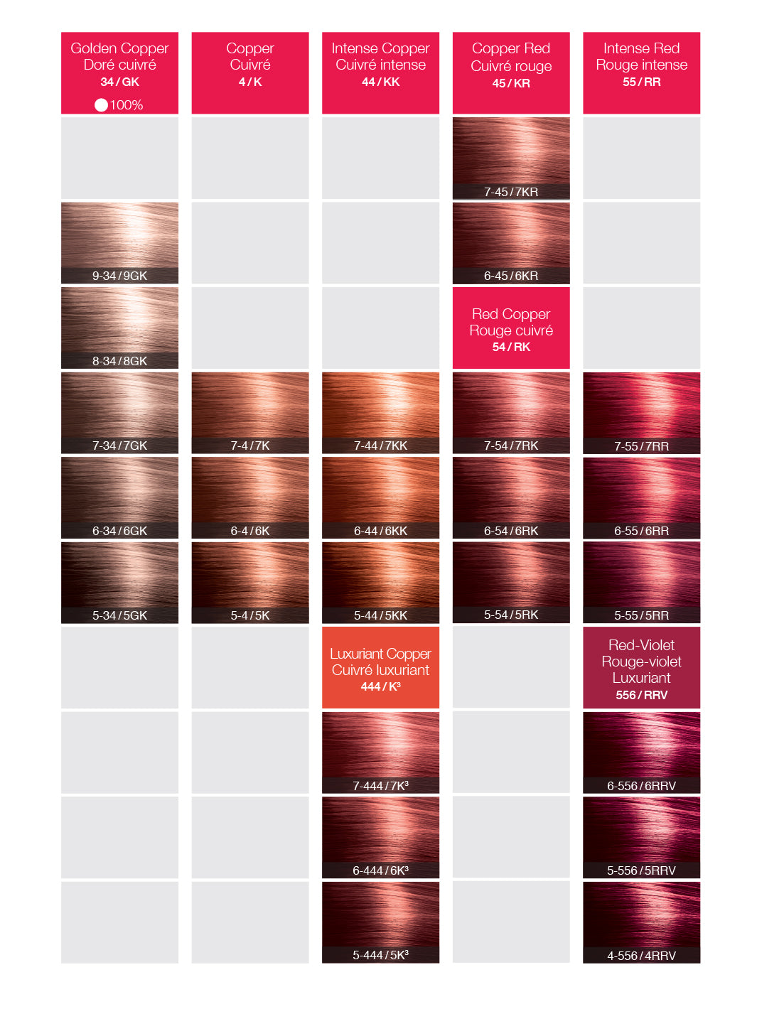 Oligo Calura Permanent Color Swatch Chart (digital copy)